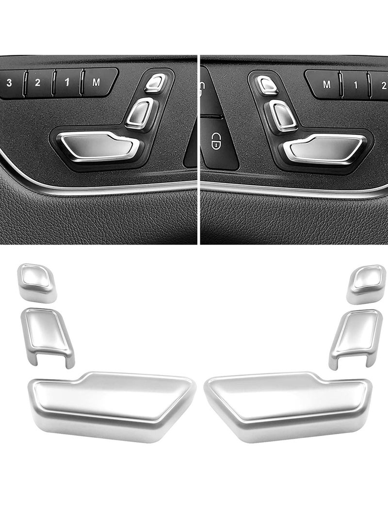 Y&D Door Seat Adjust Button Cover for Mercedes Benz, 6 Pcs Adjustment Caps B-Class W246 / C-Class W204 E-Class W212 ML W166 CLA W117 GLK X204 GL X166 CLS W218  - Image 1