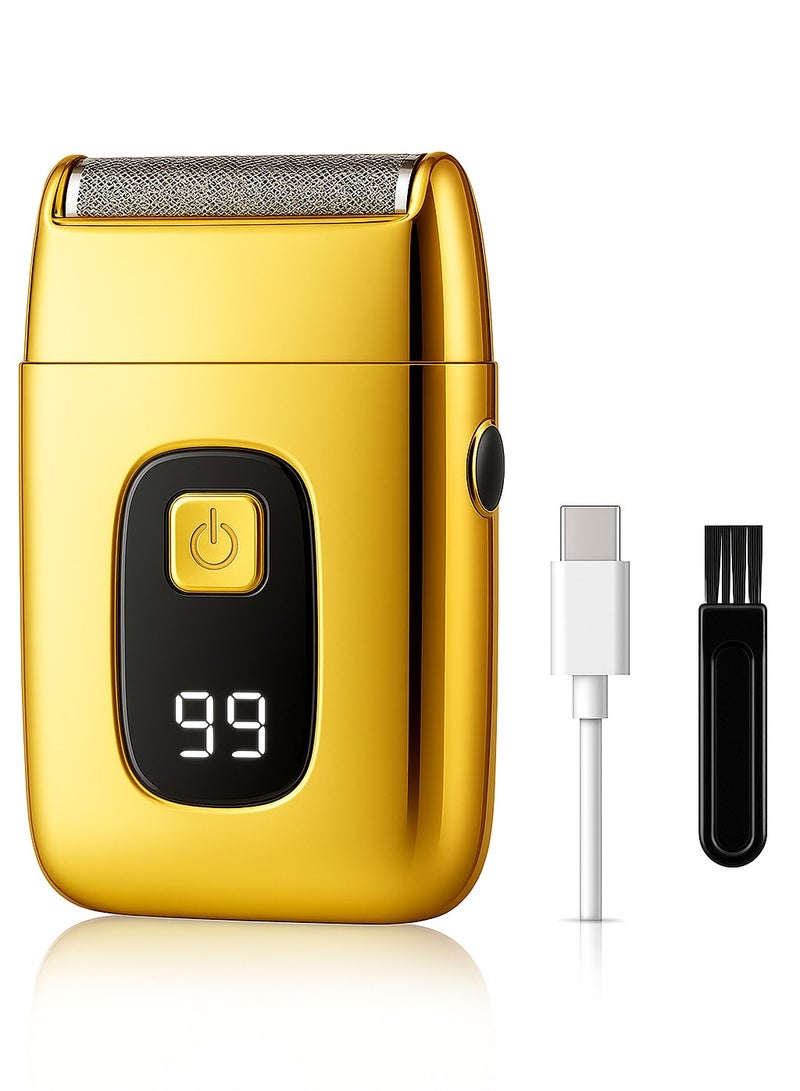 Daling Rechargeable Electric Shaver For Men Shaving Machine Portable & Travel Friendly Gold - Image 1