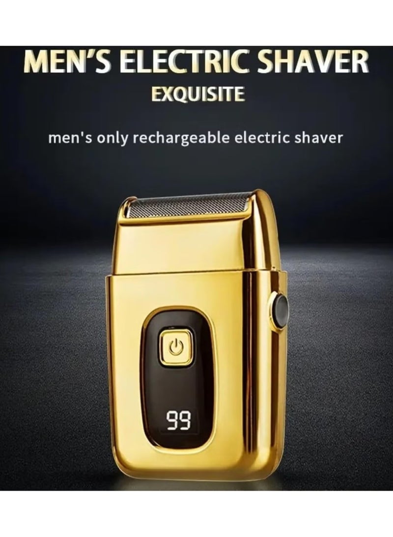 Daling Rechargeable Electric Shaver For Men Shaving Machine Portable & Travel Friendly Gold - Image 2