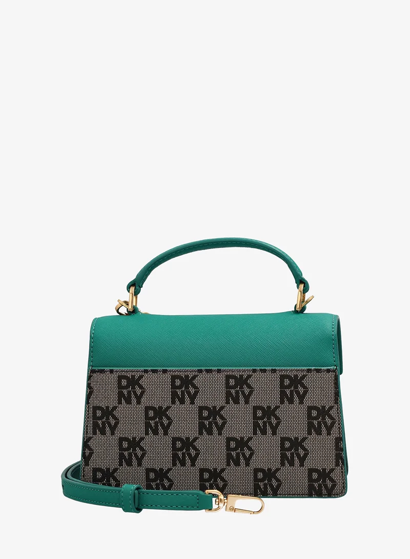 DKNY BLACK/PARK GREEN Marcia Small Top-handle Satchel for Women | Best Price UAE