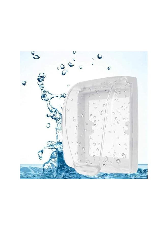PROMASS promass Wall Switch Waterproof Cover Box, Universal Plug Socket Cover, Wall Light Panel Socket Doorbell Flip Cap Cover, Home Bathroom Kitchen Accessory Plastic Clear, 3 Pcs  - Image 3