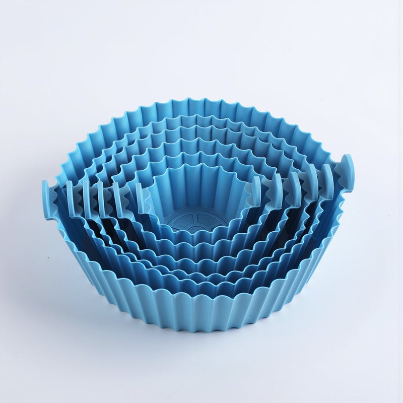 Silicone Air Fryer Liner 6 Pack Food Grade Heat Resistant Non Stick Red Kitchen Baking Tray - Image 2
