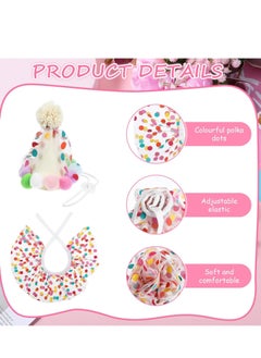 A.M Pet Birthday Party Decorations Set, Cute Lace Dog Bib Scarf and Birthday Hat, Puppycat Birthday Bandana Scarf and Party Hat, Cat Dog Princess Costumes  - Image 3