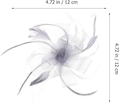 Lurrose Lurrose Mini Fascinator Hair Clips with Feather Flower Feather Barrettes Hair Snap Hair Pins for Women  - Image 5