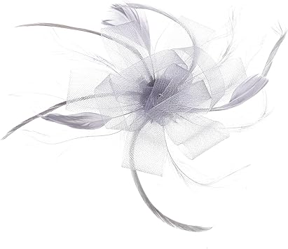 Lurrose Lurrose Mini Fascinator Hair Clips with Feather Flower Feather Barrettes Hair Snap Hair Pins for Women  - Image 1