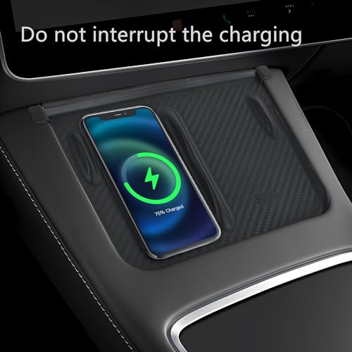 frani Center Console Silicone MatBlack Carbon Fiber Texture Designed for Tesla Model 3Y 20212025Tesla Center Console Cover Accessories for Model 3YNot for Model 3 Highland 20242025 - Image 3