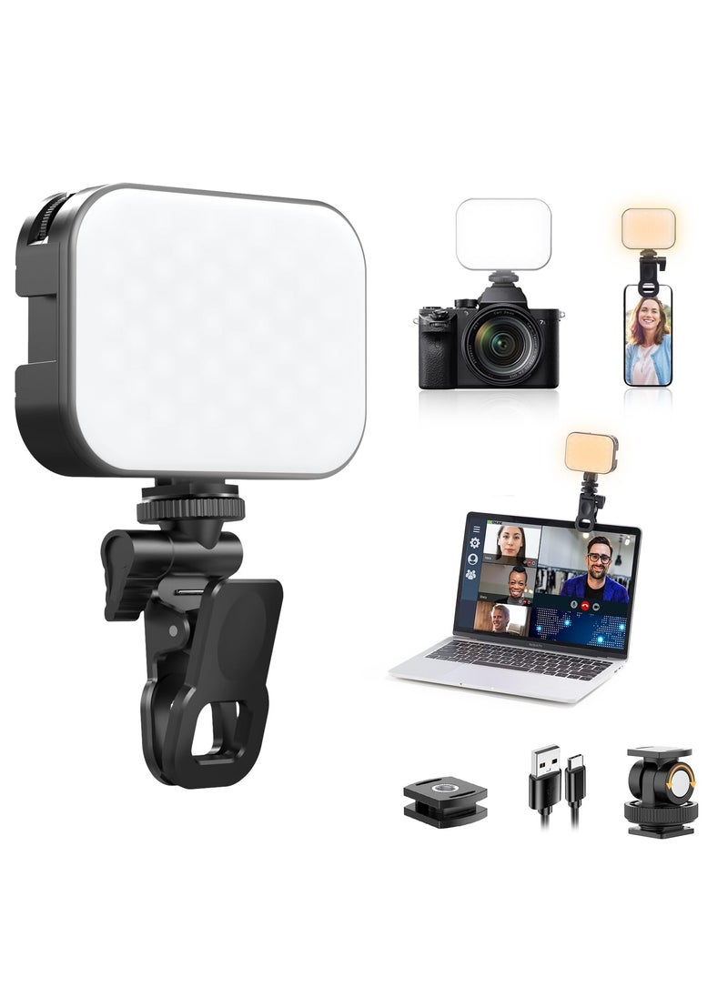 Ulanzi Ulanzi VL100X Selfie Light, Clip LED Light Panel for Phone/Laptop/Tablet/Computer, Bi-Color Portable Clip Camera Light with Dimmable 2500-6500K with 2000mAh Battery for Video Conference/Picture  - Image 1