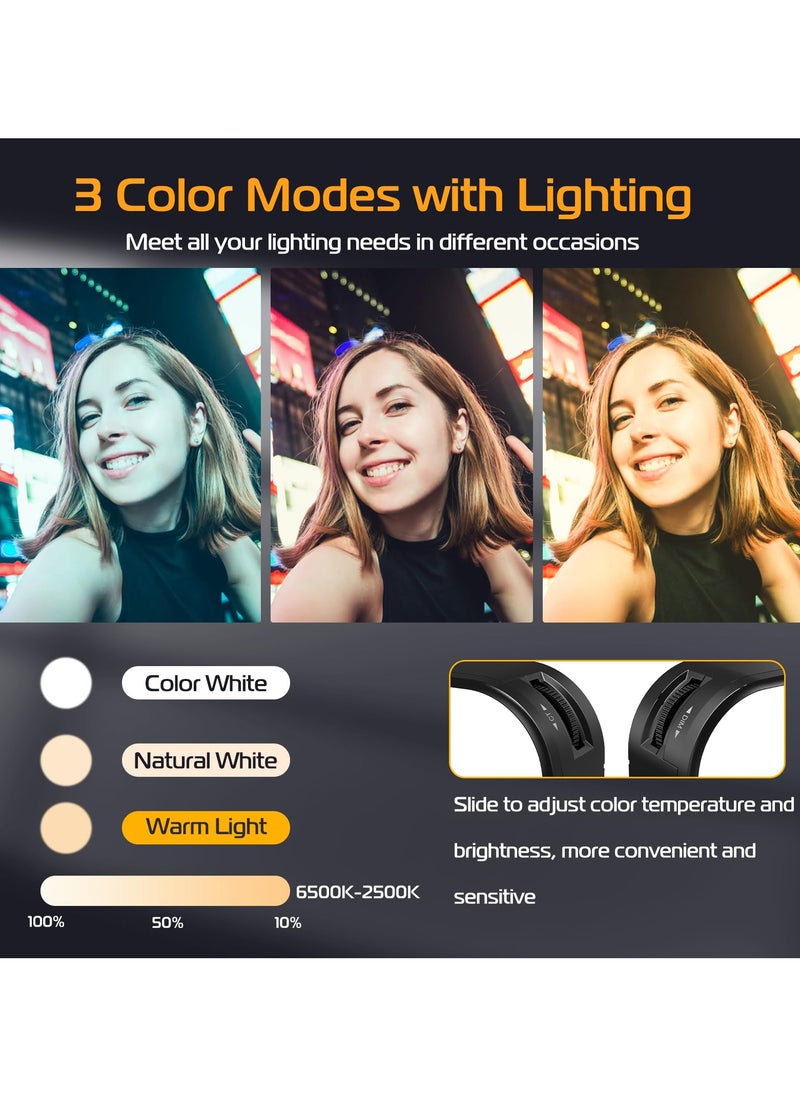 Ulanzi Ulanzi VL100X Selfie Light, Clip LED Light Panel for Phone/Laptop/Tablet/Computer, Bi-Color Portable Clip Camera Light with Dimmable 2500-6500K with 2000mAh Battery for Video Conference/Picture  - Image 3