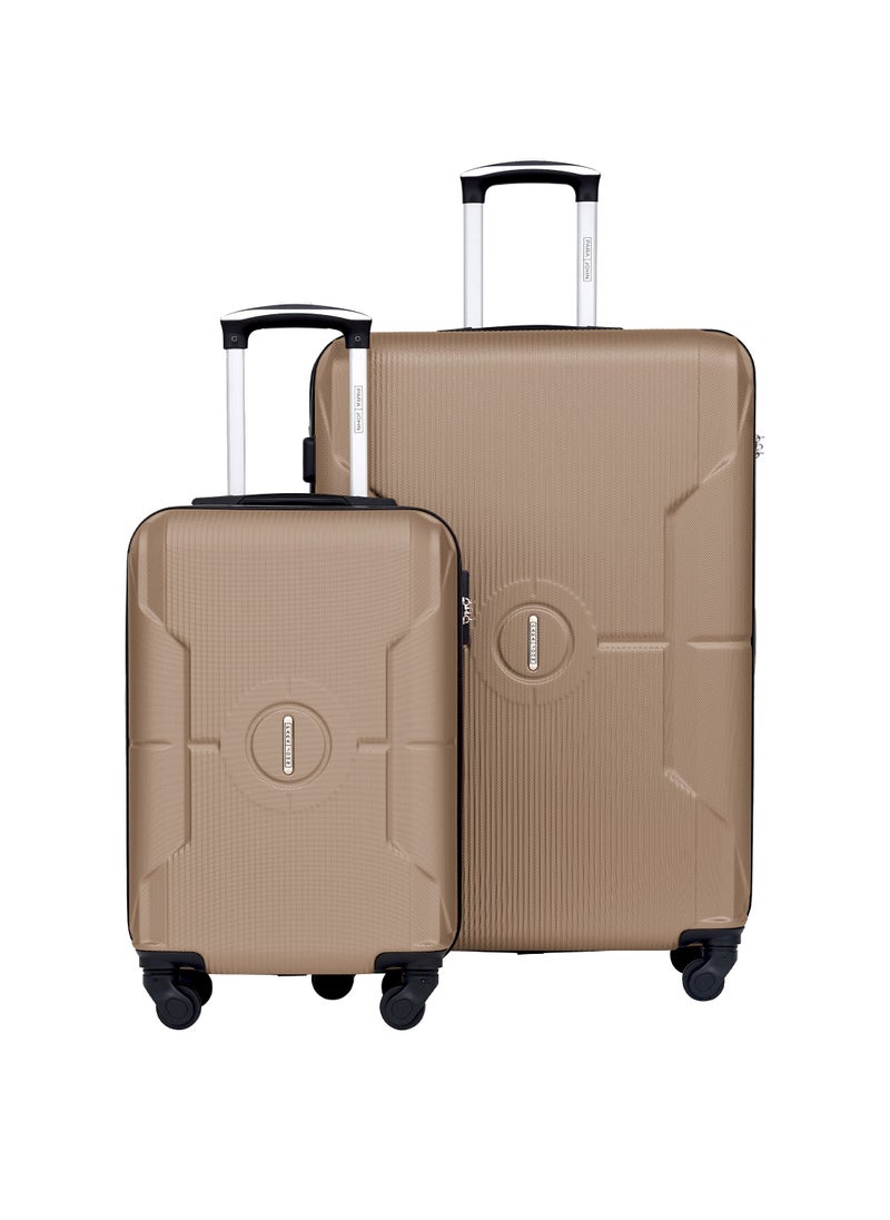 PARAJOHN Sparkle ABS Hardside Spinner Checked In Large Luggage Trolley 28 Inch Champagne  - Image 2