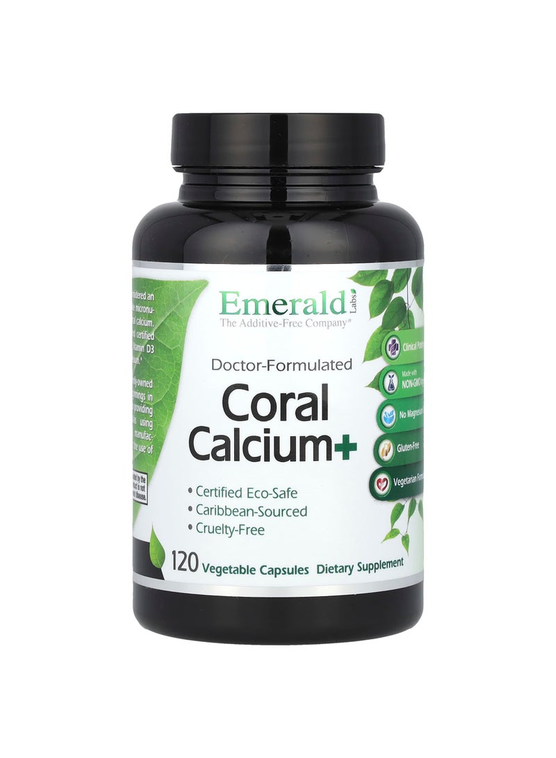 Emerald Laboratories Coral Calcium+, 120 Vegetable Capsules