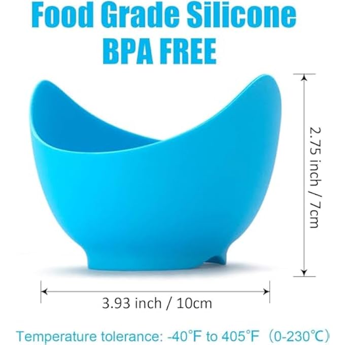 كاست ويف أكواب سيليكون لتحضير البيض غير اللاصقة، كوب سلق بيض غير لاصق، أكواب بيض لحاملات حلقة Bpa، أكواب مجانية للقلاية الهوائية، فرن الخبز على الموقد، الطهي السهل للبيض لوجبة الإفطار، استخدام المطبخ بأربع قطع - Image 2