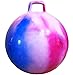 AppleRound Hippity Hoppity Hopball with Pump SitOn Bouncy Exercise Ball with Handle 18 inch 45 cm for Kids Ages 37 Cloud Colors Red Blue - Image 3