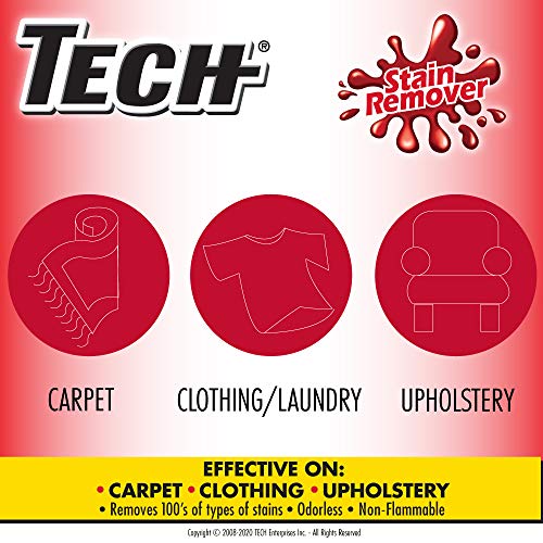 TECH Multi-Purpose Stain Remover | For Carpet, Clothes, Baby, Furniture, Pet, Upholstery, Laundry, Rug Stains | Red Wine, Blood, Coffee, Armpit Stain Remover All-In-One Solution | (8 ounce Bottle) - Image 3