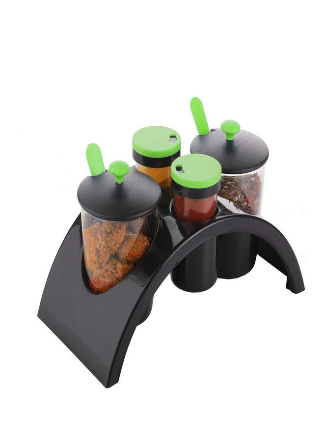Kayru achar Spice Rack Kitchenware Smart Plastic Spice and Pickle Jar Plastic Spice Container Masala Rack revolving Spice Rack Set Rack 4 Condiment Set mouthfreshner Set (MultiColor) - Image 1