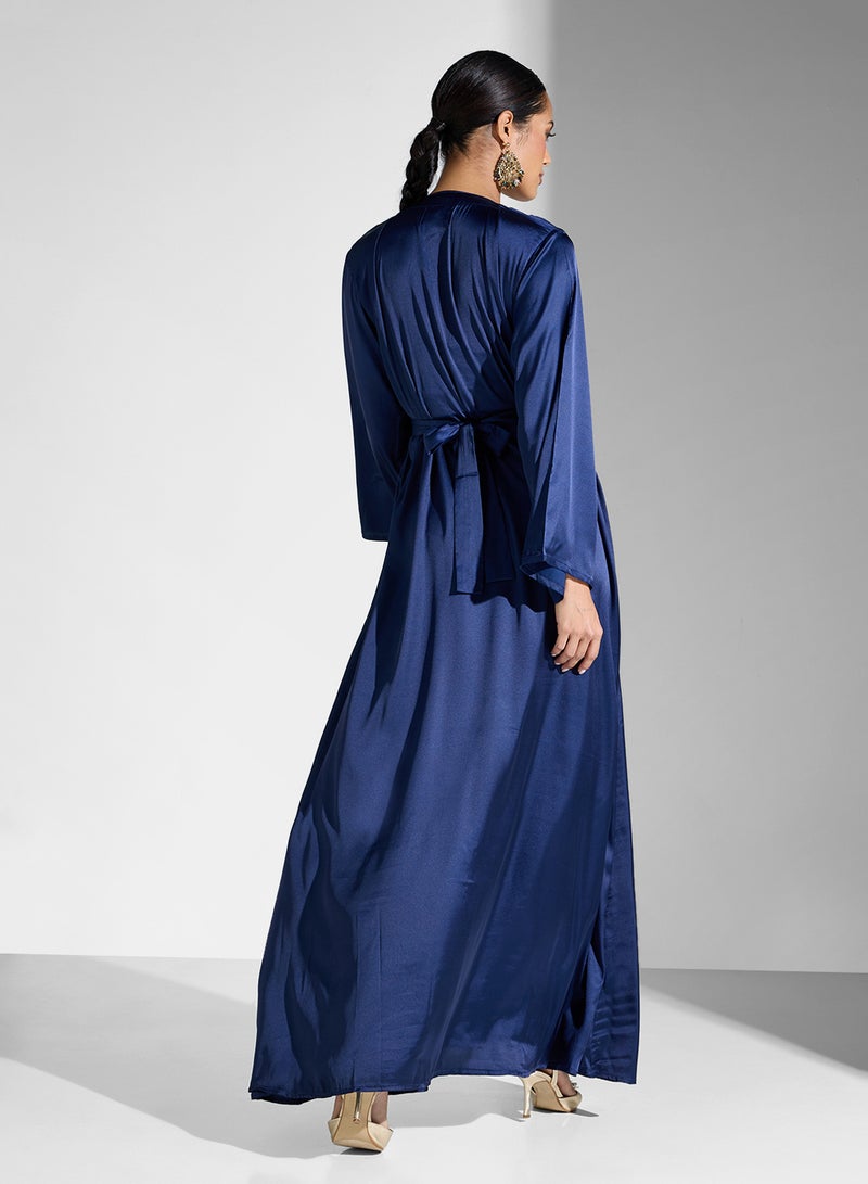 hayas closet Embroidered Satin Dress - Image 2