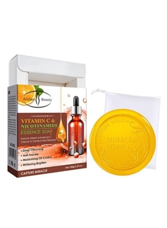 AICHUN Vitamin C & Nicotinamide Essence Soap for skin cleansing 100g - Image 3