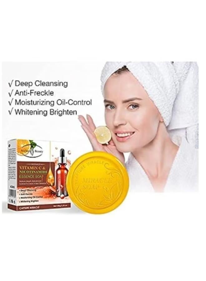 AICHUN Vitamin C & Nicotinamide Essence Soap for skin cleansing 100g - Image 1
