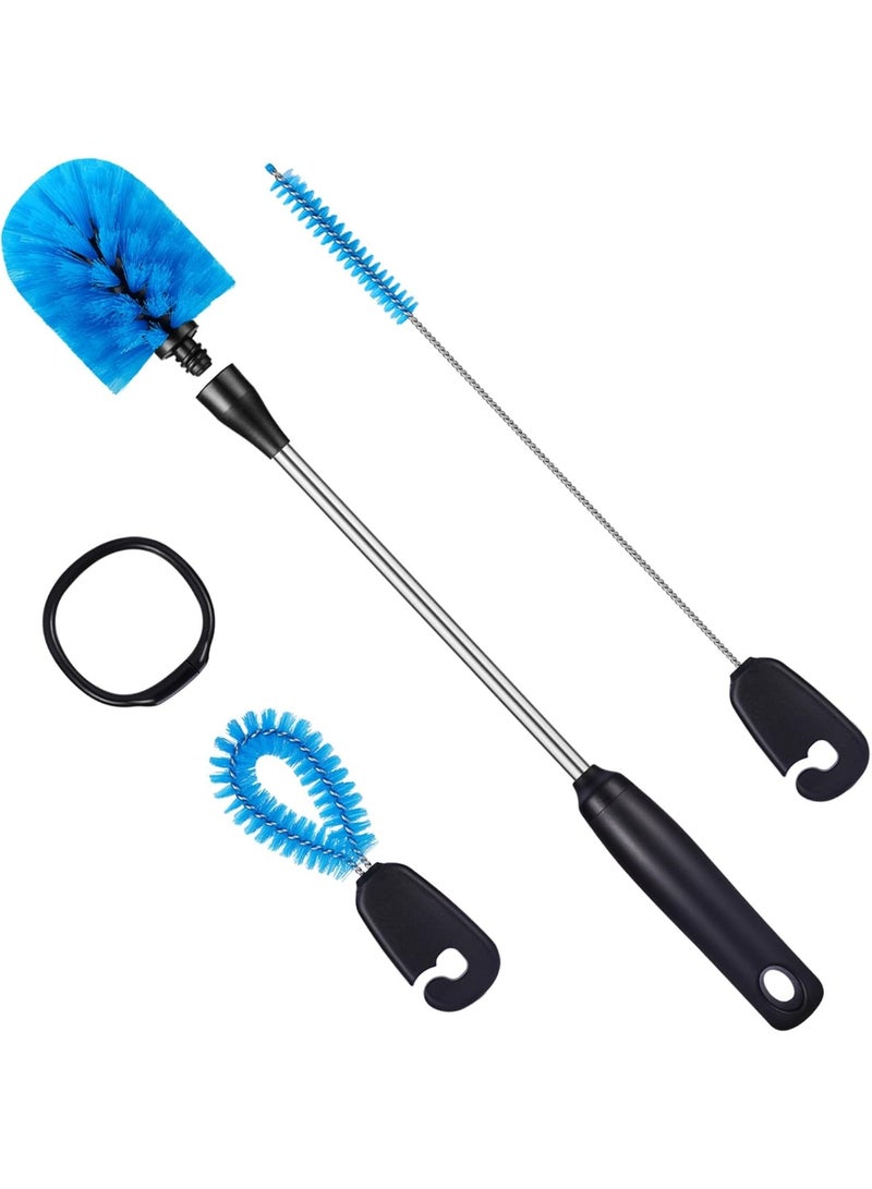 3-in-1 Stainless Steel Water Bottle Brush Set, Long Handle Water Bottle Scrubbing Brush, Built for Cleaning Narrow Neck Bottles, Sport Bottles, Baby Bottles, Coffee Mugs, Tumblers, Flask, Round Head - Image 4