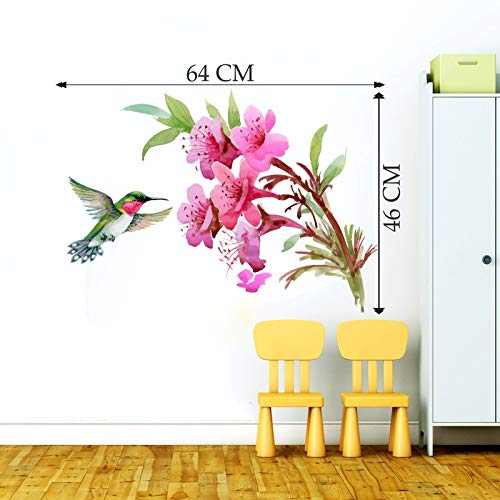 DivineDesigns Divine Designs™ PVC Vinyl Self-Adhesive Floral Bird Wall Sticker for Living Room, Bedroom, Office Wall Decoration (25 X 18 INCH) Pack 1 - Image 3