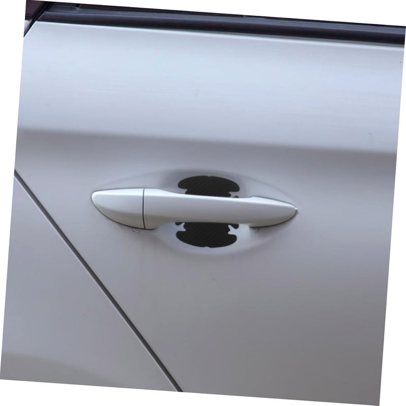ULTECHNOVO 4pcs Custom Car Sticker Door Handle Key Cover Carbon Fiber Scratch Resistant Automotive Decor - Image 4