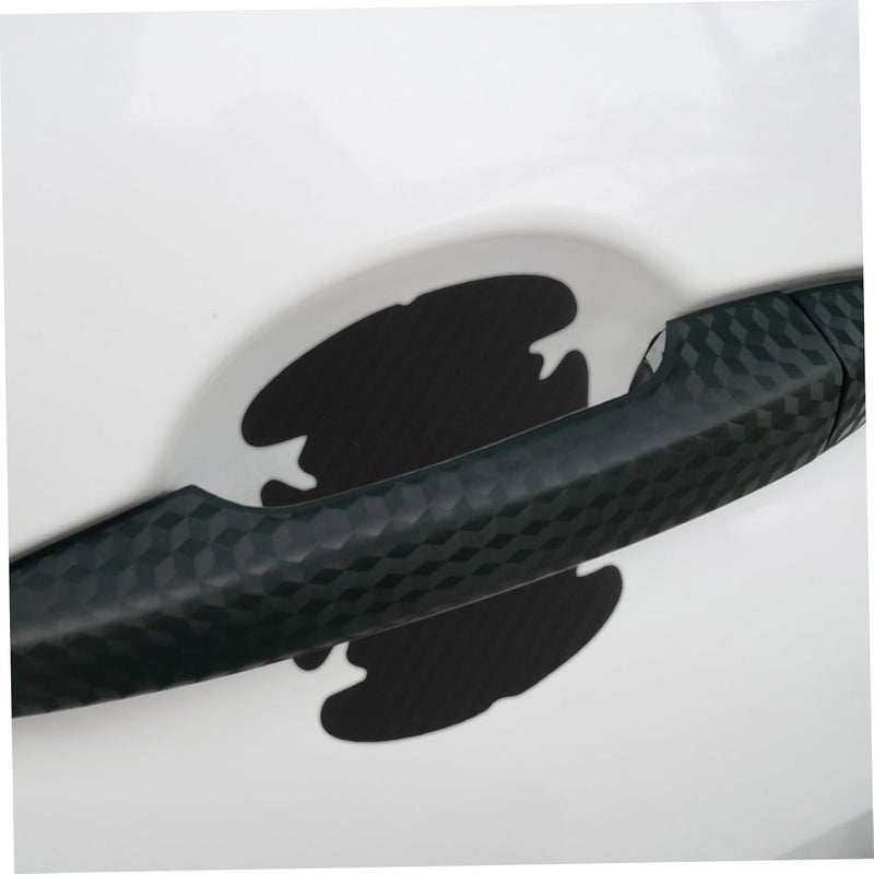 ULTECHNOVO 4pcs Custom Car Sticker Door Handle Key Cover Carbon Fiber Scratch Resistant Automotive Decor - Image 5