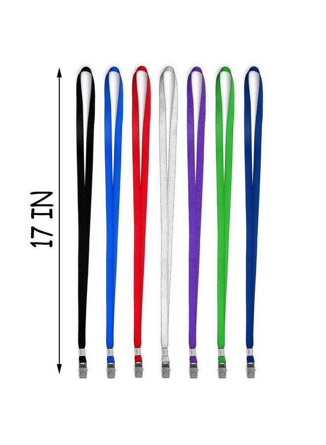 بيبيل حبل شارة مسطح من النايلون مكون من 100 قطعة لبطاقة اسم شارة الهوية (عبوة من 100 قطعة باللون الأزرق الداكن) - Image 2