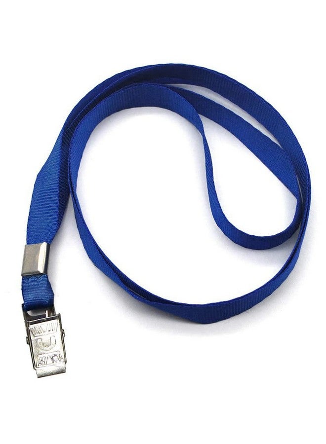 بيبيل حبل شارة مسطح من النايلون مكون من 100 قطعة لبطاقة اسم شارة الهوية (عبوة من 100 قطعة باللون الأزرق الداكن) - Image 4