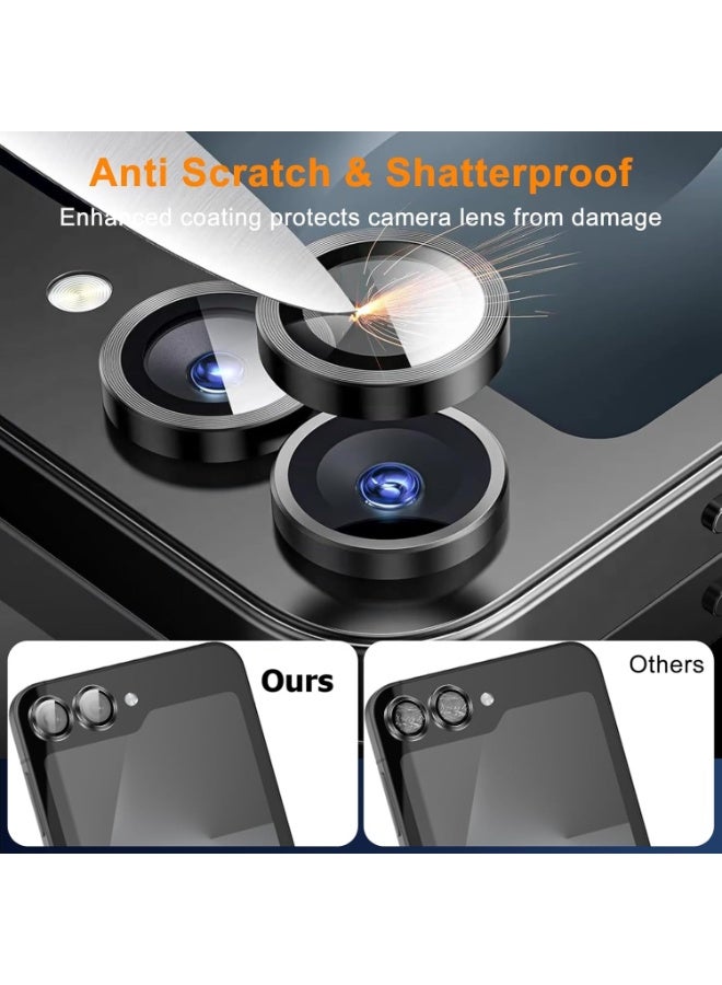 Camera Lens Protector for Samsung Galaxy Z Flip 7, Case-Friendly, 9H Glass Hardness, Anti-Scratch, HD Tempered Metal Glass Camera Screen Protector for Samsung Flip 7 with Removal Tool - Image 2