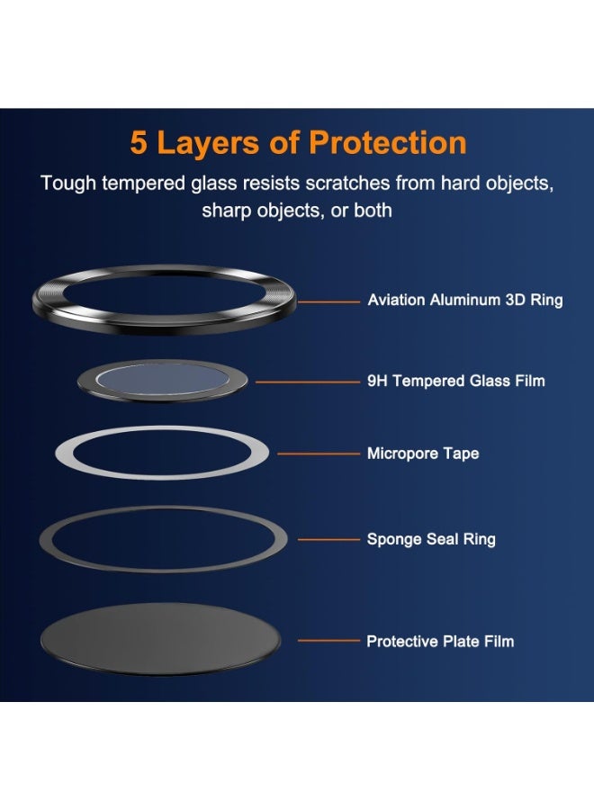 Camera Lens Protector for Samsung Galaxy Z Flip 7, Case-Friendly, 9H Glass Hardness, Anti-Scratch, HD Tempered Metal Glass Camera Screen Protector for Samsung Flip 7 with Removal Tool - Image 4