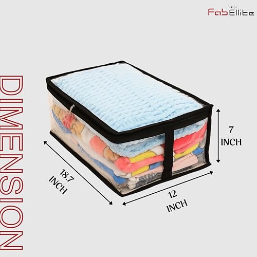 FAB ELLITE Undergarments Organizer for Women | Storage Bags for Clothes Large, Socks, Bras & Innerwear | Closet & Wall Storage Rack – 2 PVC + 2 Transparent - Image 3