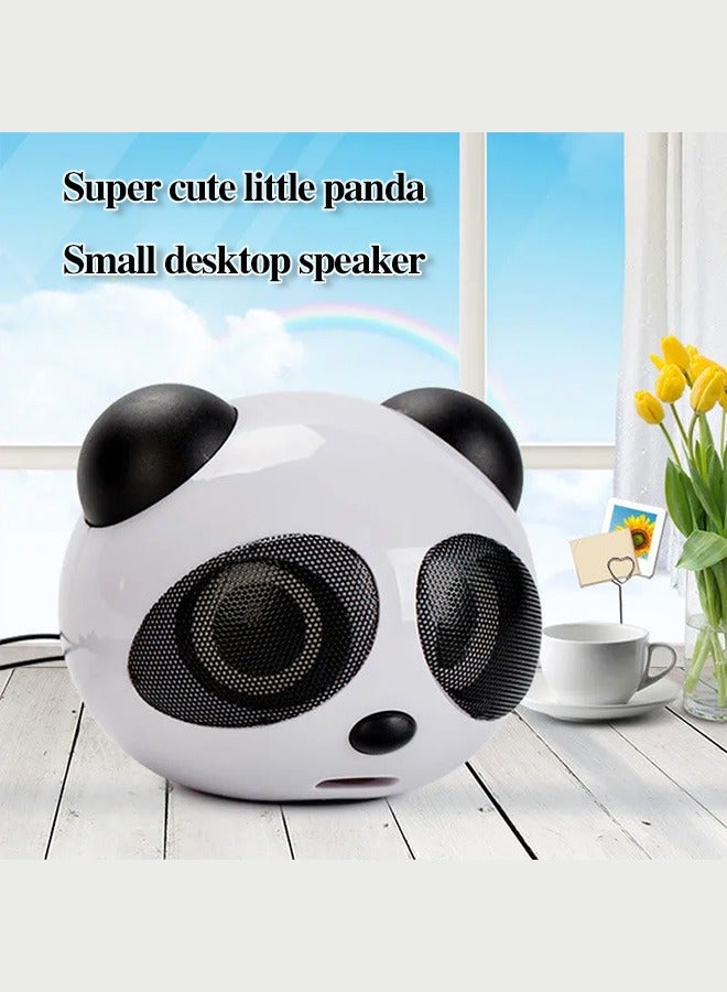 USB Panda Mini Creative Cute Cartoon USB 2.0 Speaker Desktop Phone Laptop Small Sound System - Image 1