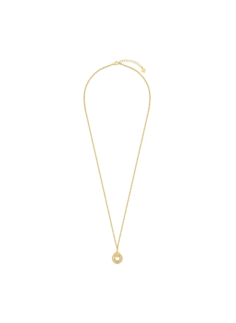 غاي لاروش قلادة تينة مطلية بالذهب مع كريستالات للنساء