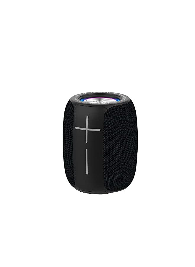 Powerology - Waterproof IPX5, Music System with Bluetooth, Built-in FM and 5 Hours Play Time - Powerology Ghost Wireless Speakers for Phone/Laptops - (Black) - Image 1