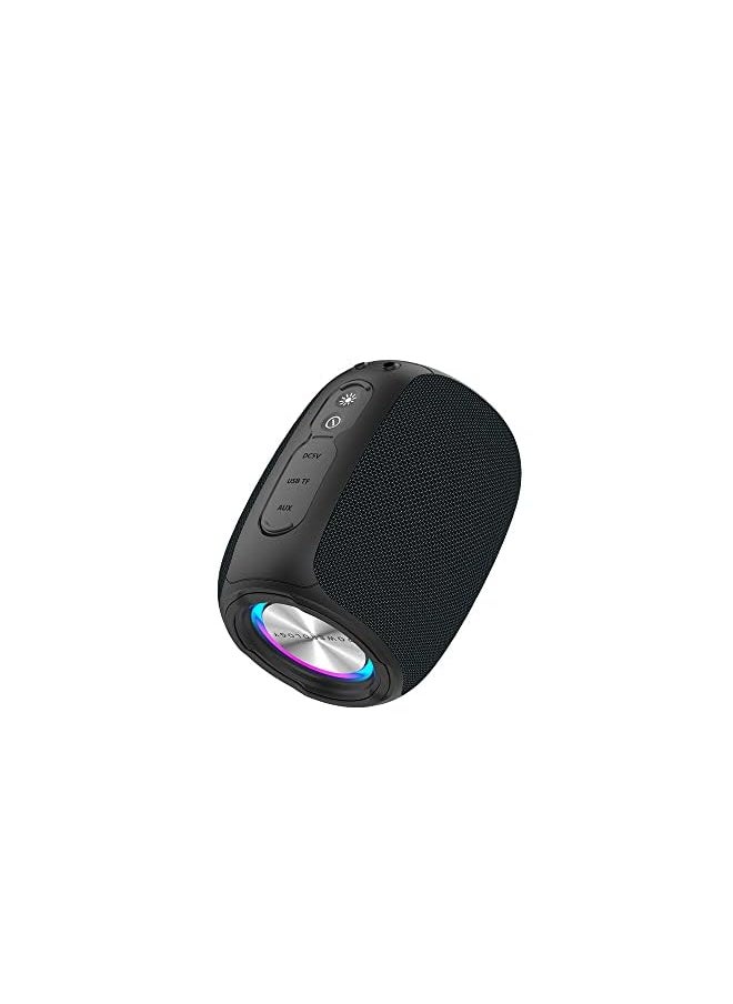 Powerology - Waterproof IPX5, Music System with Bluetooth, Built-in FM and 5 Hours Play Time - Powerology Ghost Wireless Speakers for Phone/Laptops - (Black) - Image 1