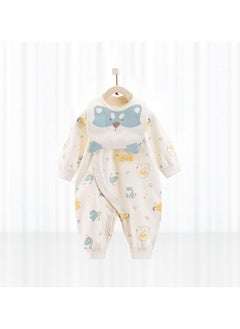 Baby Cotton Cute Long Sleeve Cartoon Jumpsuit With Bib