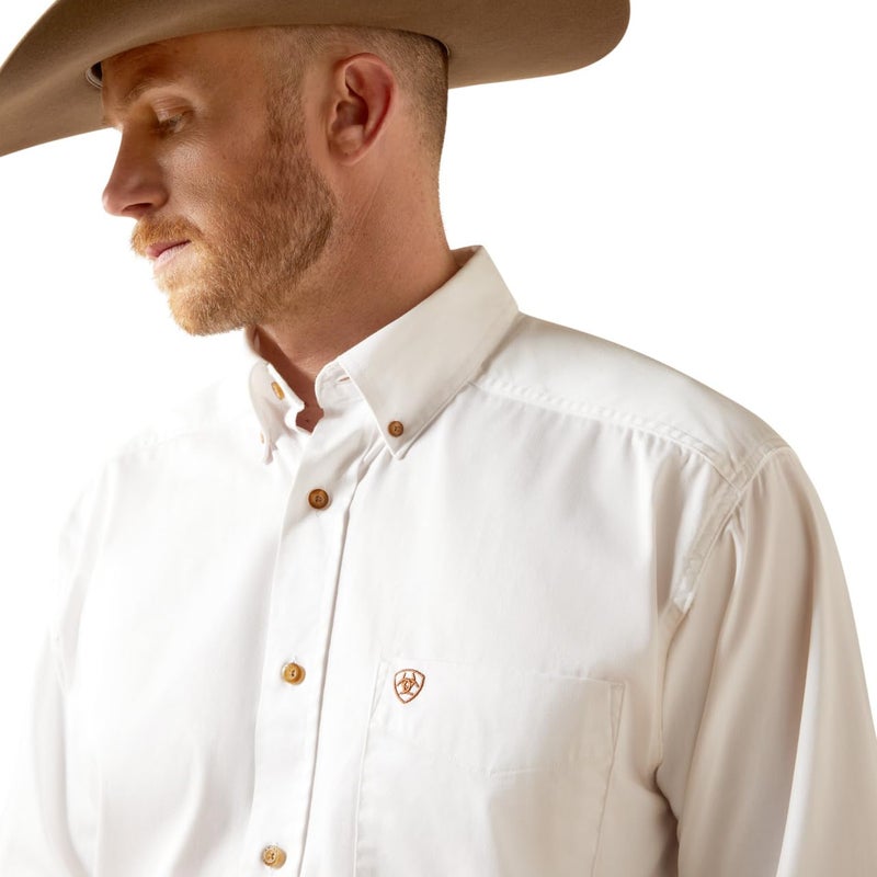 Ariat Solid Twill Classic Fit Shirt - Men's Long Sleeve Western Button-Down - Image 5