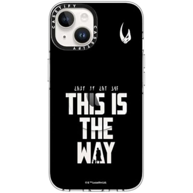 Casetify Clear iPhone 14 Case 【Mandalorian Co-Lab/Not Yellowing / 6.6ft Drop Protection/Compatible with Magsafe】 - This is The Way - Black - Clear - Image 1