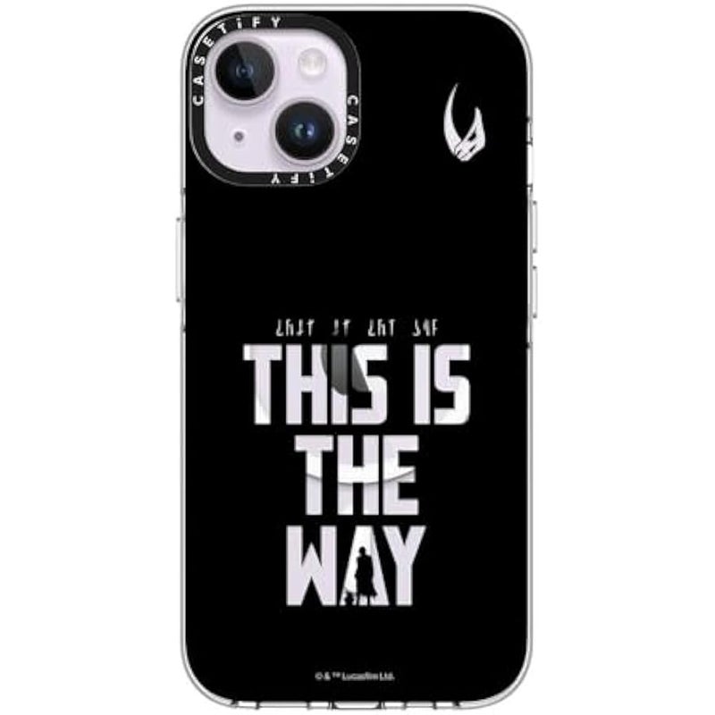 Casetify Clear iPhone 14 Case 【Mandalorian Co-Lab/Not Yellowing / 6.6ft Drop Protection/Compatible with Magsafe】 - This is The Way - Black - Clear - Image 2