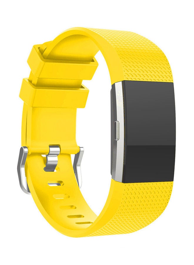 NIBEMINENT Replacement Wrist Band For Fitbit Charge 2 Yellow - Image 1