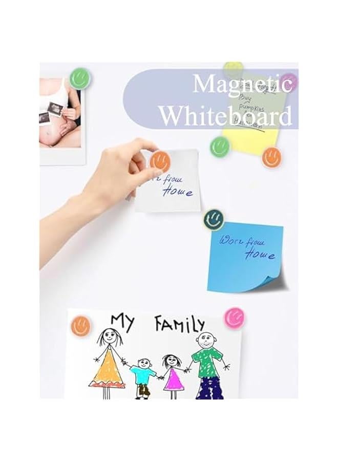 12Pcs Fridge Magnets Cute Refrigerator Magnets, Colorful Magnets for Whiteboard Cabinet Locker, Resin Smile Face Decorative Magnets for Classro Kitchen Office - Image 5