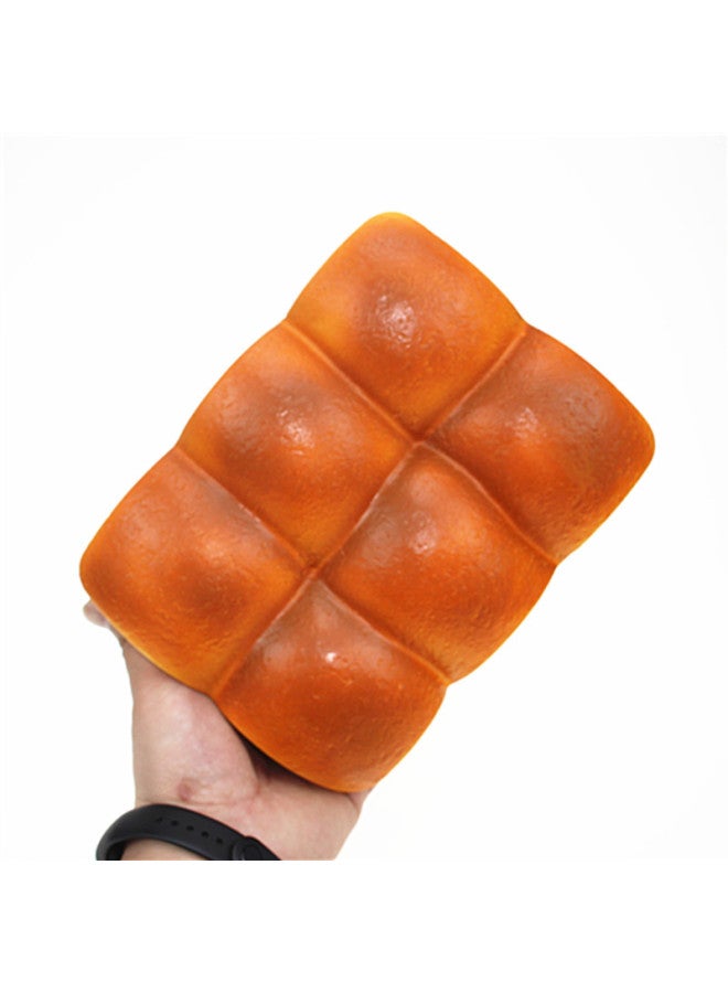 Squishy Slow Rebound Wet Soft Toy Large PineFor Apple Bag Large Abs Square Bread PU Simulation Toys Wholesale-Color:Large PineFor Apple Buns (Bread Color)  - Image 3
