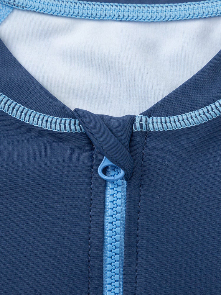 بالابالا بدلة سباحة للبأكمام قصيرة مع قبعة مطابقة للأولاد - Image 3