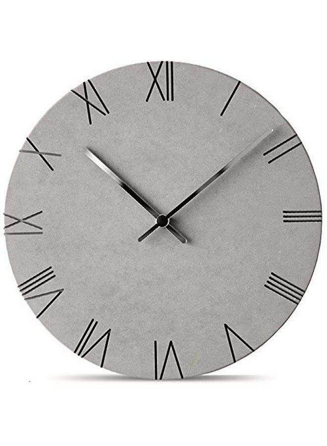ستيفاني إمبورتس ساعة حائط رمادية صامتة بتصميم عصري بسيط من ستيفاني إمبورتس (أرقام رومانية) - Image 1