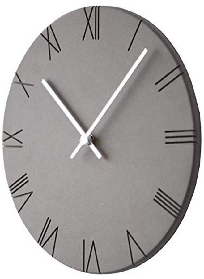 ستيفاني إمبورتس ساعة حائط رمادية صامتة بتصميم عصري بسيط من ستيفاني إمبورتس (أرقام رومانية) - Image 3