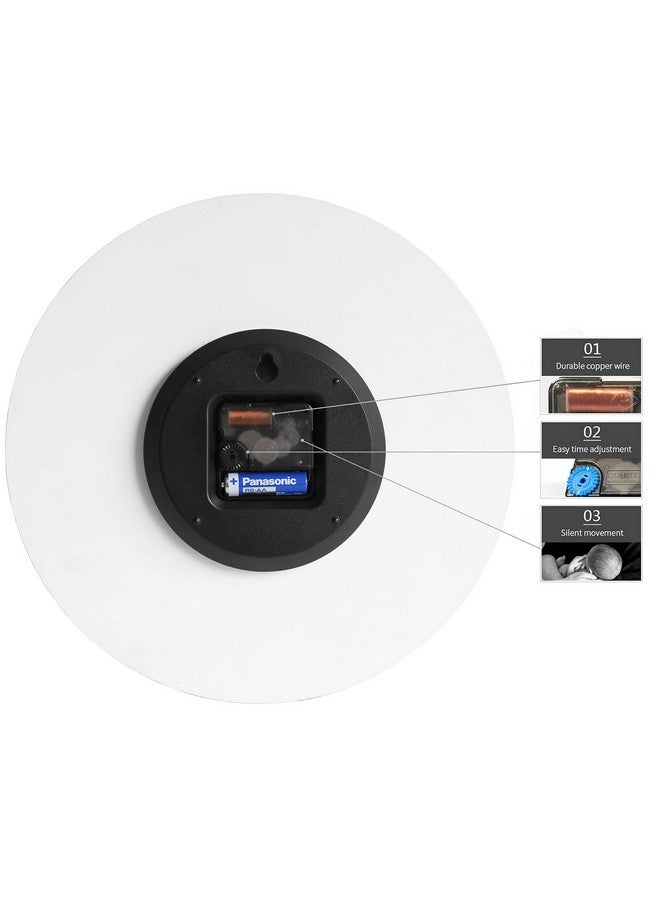 ستيفاني إمبورتس ساعة حائط رمادية صامتة بتصميم عصري بسيط من ستيفاني إمبورتس (أرقام رومانية) - Image 2