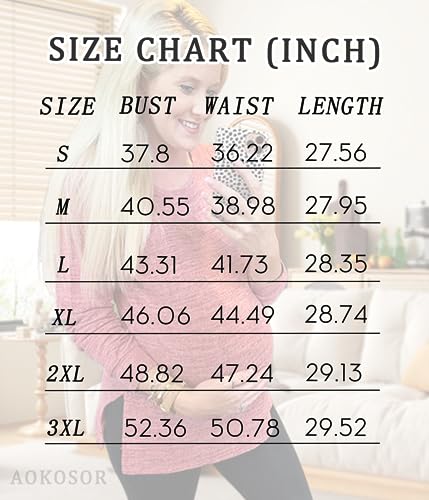 Aokosor Womens Tops for Leggings Fall Outfits 2025 School Long Sweaters Pullover Lounge Shirts Casual Blue M - Image 4