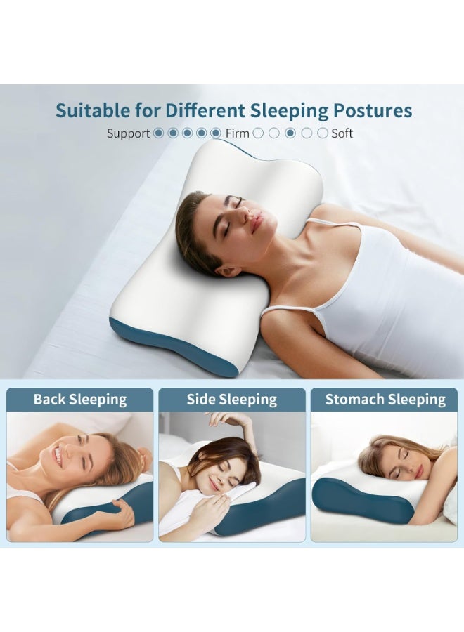 Loxira Cervical Neck Pillow for Pain Relief, Contour Memory Foam Pillows for Sleeping, Ergonomic Pillow Orthopedic Cooling Pillow Bed Pillow Neck Support for Side Back Stomach Sleepers - Image 3