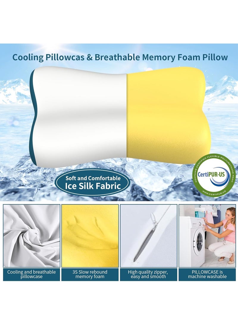 Loxira Cervical Neck Pillow for Pain Relief, Contour Memory Foam Pillows for Sleeping, Ergonomic Pillow Orthopedic Cooling Pillow Bed Pillow Neck Support for Side Back Stomach Sleepers - Image 5