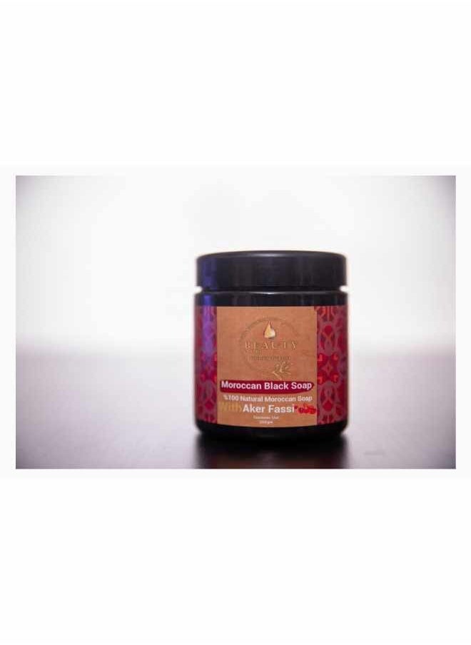 Beauty Lab Moroccan Black Soap with Aker Fassi 250g | 100% natural  - Image 2