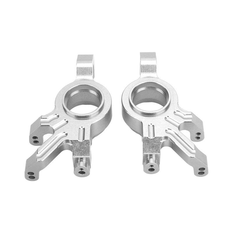 Aluminum Front Steering Hub Blocks Upgrade for 1 5 RC Car Silver - Image 3